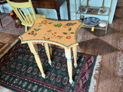 Vintage painted wood side table