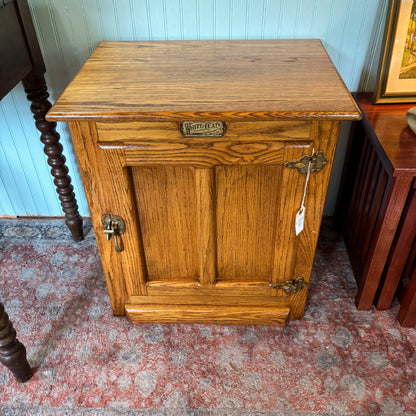 White Clad Mini Icebox End Table