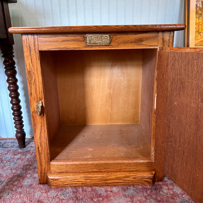 White Clad Mini Icebox End Table