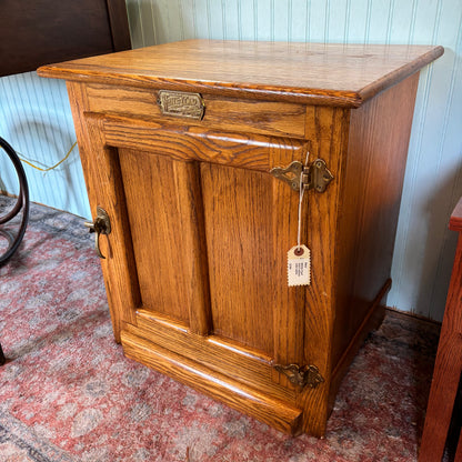 White Clad Mini Icebox End Table
